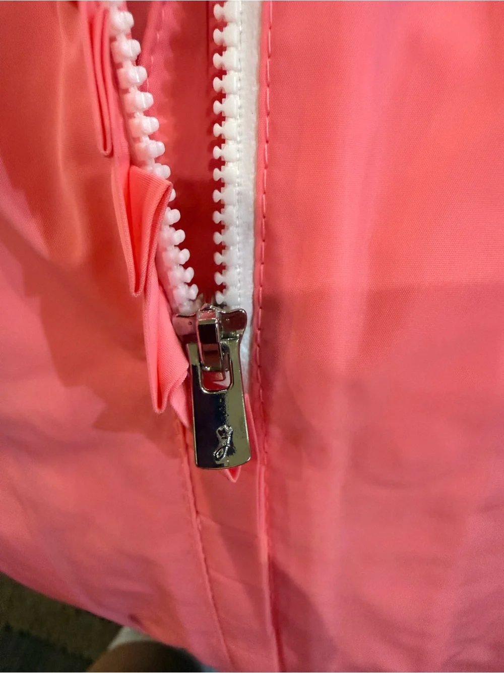 NWOT Jacadi Paris Pink Ruffle Rain & Wind Jacket